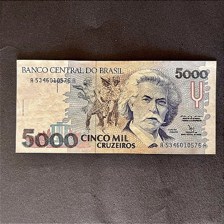 Cédula do Brasil - 5.000 Cruzeiros - Carlos Gomes - FE - ref.2991