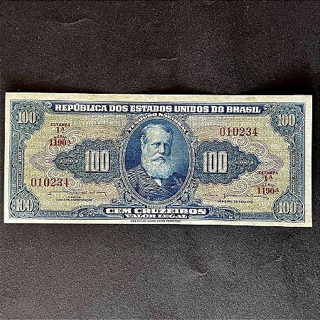 Cédula do Brasil - 100 Cruzeiros - D.Pedro II - FE - ref.2999