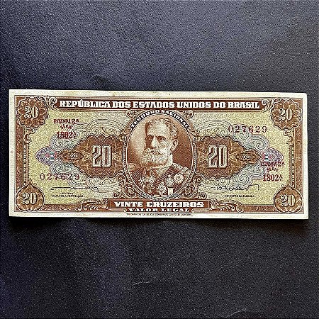 Cédula do Brasil - 20 Cruzeiros -Marechal Deodoro da Fonseca - Mbc - ref.3012