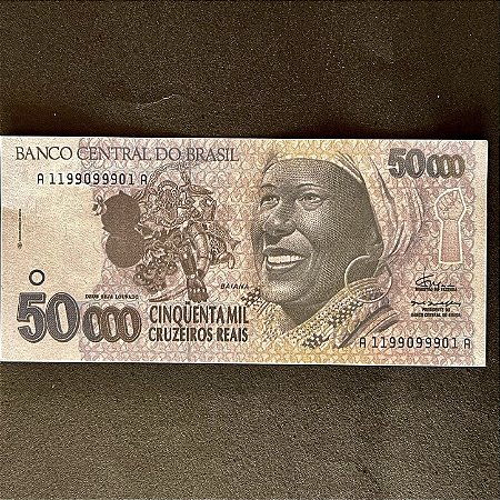 Cédula do Brasil - 50.000 Cruzeiros Reais - Baiana - Cedula Fantasia - ref.3015