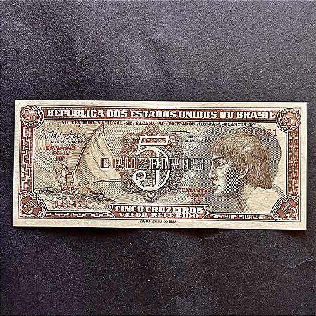Cédula do Brasil - 5 Cruzeiros - Indio - FE - ref.3034