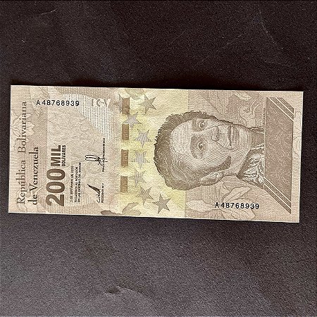 Cédula Estrangeira - Republica Bolivariana de Venezuela - 200 Mil Bolivares - FE - ref.3043