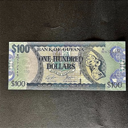 Cédula Estrangeira - 100 Dolares Guianenses - Bank of Guyana - FE - ref.3063