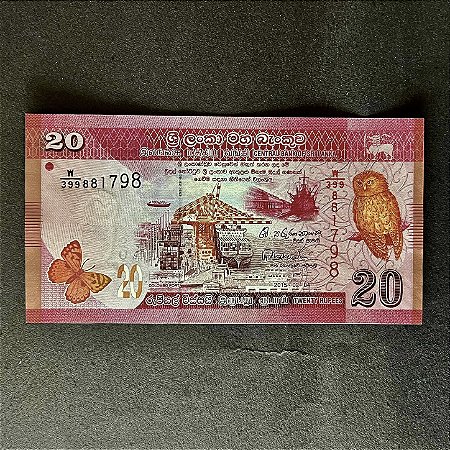Cédula Estrangeira -20 Rupias do Sri Lanka - FE - ref.3065