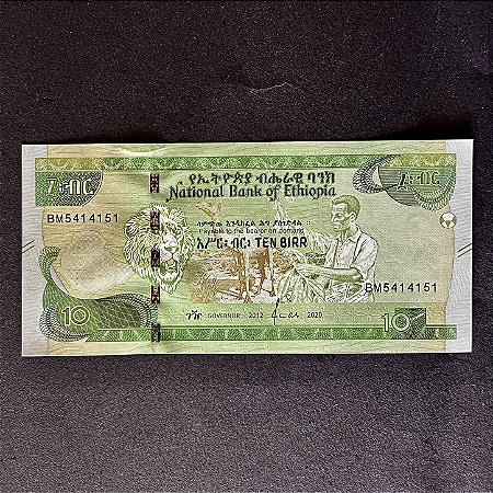 Cédula Estrangeira - 10 Birr - National Bank of Ethiópia - FE - ref.3075