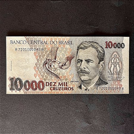 Cédula do Brasil - 10.000 Cruzeiros - Vital Brazil -FE - ref.3078
