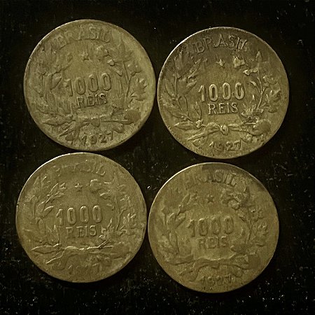 04 Moedas do Brasil - 1.000 Réis - 1927 - Aluminio Bronze - Mbc - ref.3104