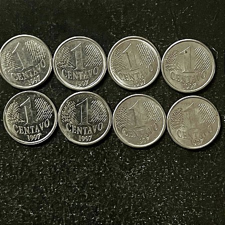 08 Moedas do Brasil - 1 Centavos - 1997 - Mbc - Aço Inoxidavel - ref.3229