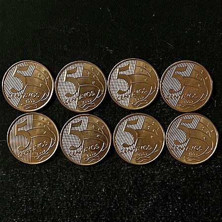 08 Moedas do Brasil - 5 Centavos - 2009 - FC - Aço com Cobre - ref.3247
