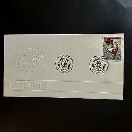 Envelope Comemorativo com Carimbo e Selo - Campeões da Libertadores - Flamengo - 2001 - EPD156 - ref.3295