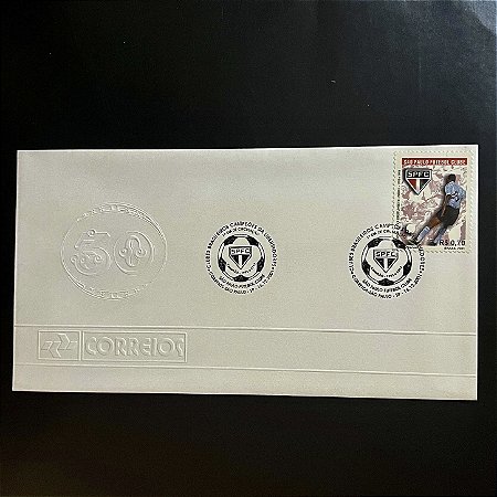 Envelope Comemorativo com Carimbo e Selo - Campeões da Libertadores - São Paulo - 2001 - EPD160 - ref.3296