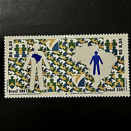 Série de Selos do Brasil - Programas do Conselho da Comunidade Solidária - 2001 - Mint - ref.3356