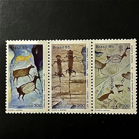 Série de Selos do Brasil - Pinturas Rupestres - Brapex VI - 1985 - Mint - ref.3359
