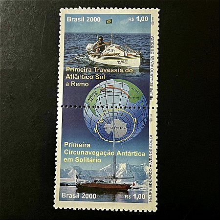 Série de Selos do Brasil - 1a.Travessia do Atlantico Sul a Remo - 2000 - Mint - ref.3360