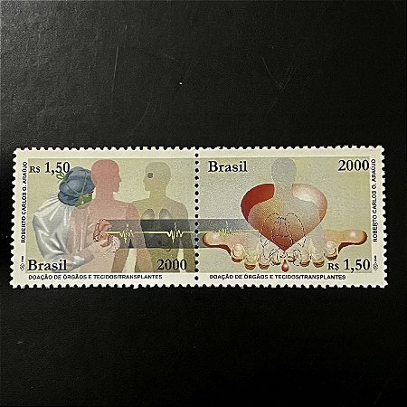 Série de Selos do Brasil - Doação de Orgãos e Tecidos - Transplantes - 2000 - Mint - ref.3361