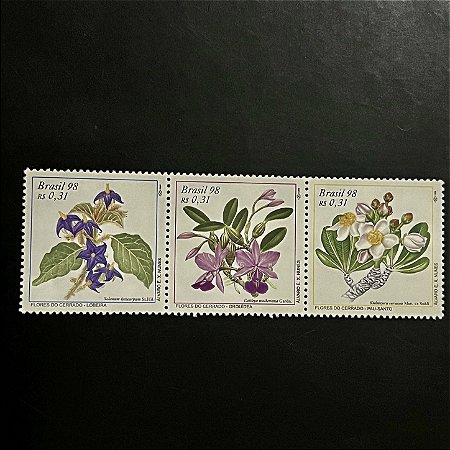 Série de Selos do Brasil - Flores do Cerrado - 1998 - Mint - ref.3363