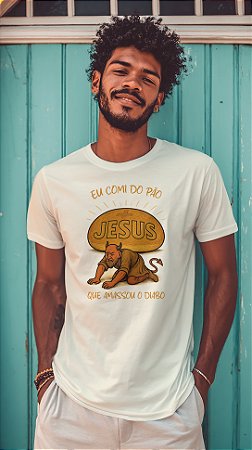 Camiseta Cristã, Jesus – O Pão que Amassou o Diabo