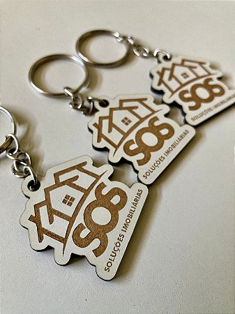 Kit 100 Chaveiros Personalizados em MDF – Brindes Econômicos e Criativos