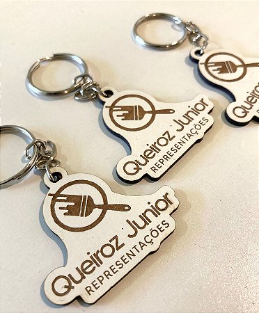 Kit 500 Chaveiros Personalizados em MDF