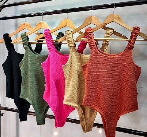 Body Feminino Malha Canelada Premium Confortável