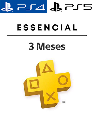 PlayStation Plus Essencial 3 Meses PS4/PS5 - Mídia Digital