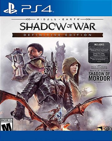 Terra-média: Sombras da Guerra Edição Definitiva PS4 Mídia Digital
