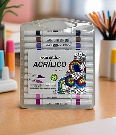 MARCADORES ACRÍLICOS - 24 CORES
