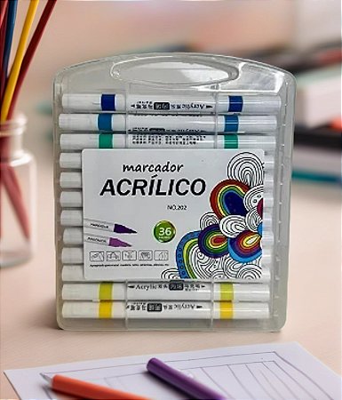 MARCADORES ACRÍLICOS - 36 CORES