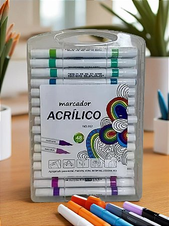 MARCADORES ACRÍLICOS - 48 CORES