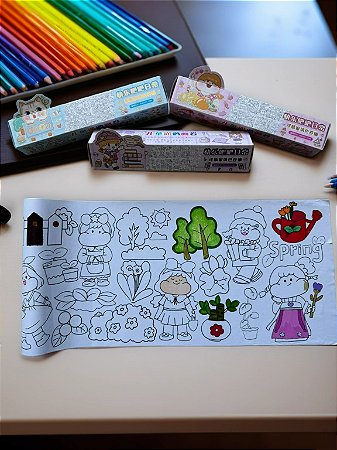 ROLO DE PAPEL ADESIVO PARA COLORIR - 2 METROS ( 2M x 21.7CM )