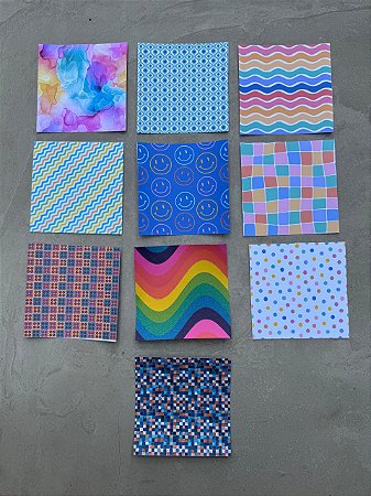 PAPEL DECORATIVO - COLEÇÃO EVENTO - 10 FOLHAS ( Aprox. 15x15cm )
