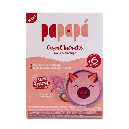 Cereal Infantil Papapá de Aveia e Morango - 170g