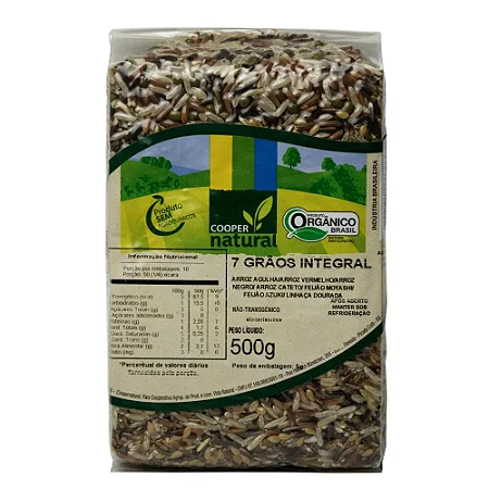 7 grãos Integral Orgânico 500g - Sem glúten