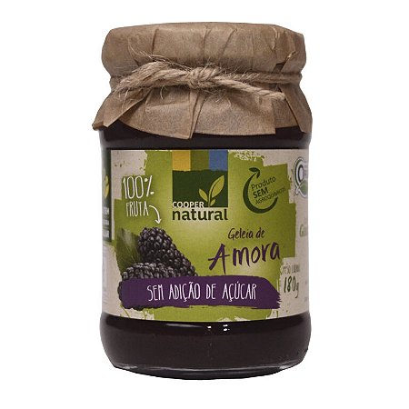 Geleia de Amora Orgânica  180gr  Sem adição de açúcar