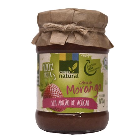 Geleia de Morango Orgânica  180gr  Sem adição de açúcar