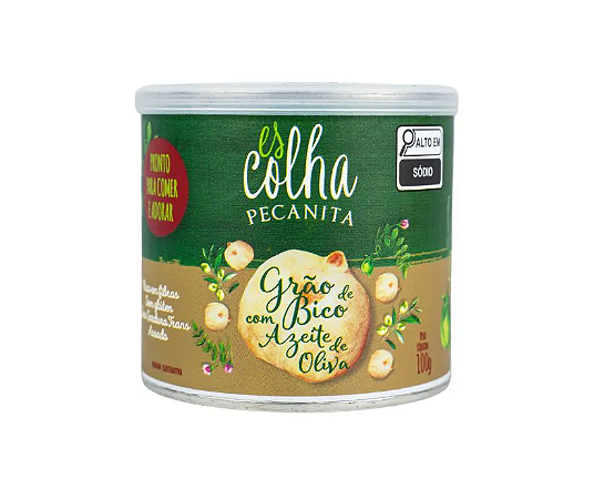 Snack de Grão de Bico com Azeite e Sal em Lata 100g