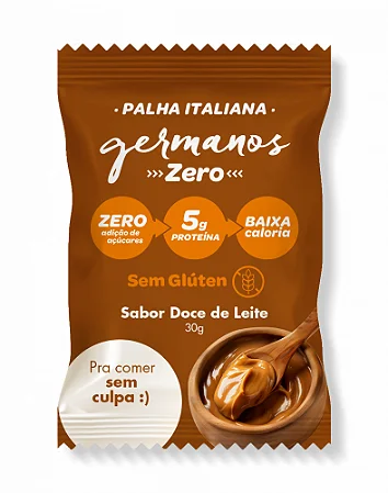 Palha Italiana Proteica Germanos Sabor Doce de Leite