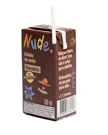 Nudinho Chocolate 180ml Bebida de Aveia com Cacau
