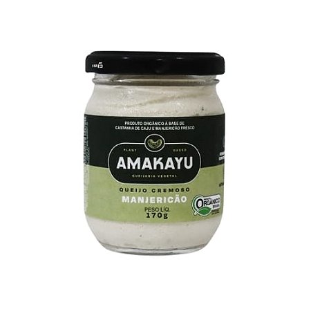 Queijo Cremoso Vegano Orgânico Manjericão Amakayu 170g