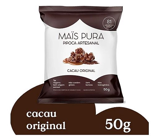 Pipoca Artesanal Mais Pura Cacau Original 50g