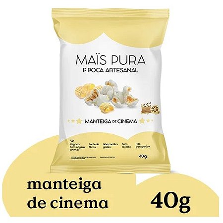 Pipoca Artesanal Mais Pura Manteiga de Cinema 40g