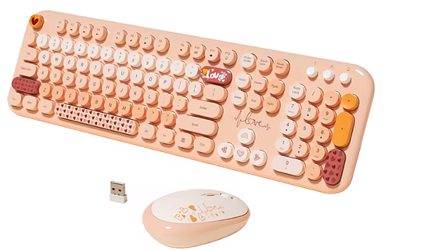 Kit Teclado e Mouse sem Fio - Mofii Love