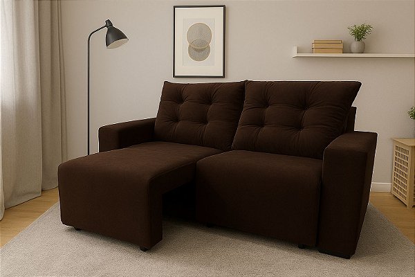 Sofá Reclinável TITAN MARROM 1,80m