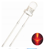Led 5mm Vermelho Alto brilho transparente