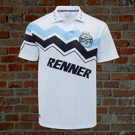 Camiseta Grêmio Libertadores 1995 Branca Manga Curta
