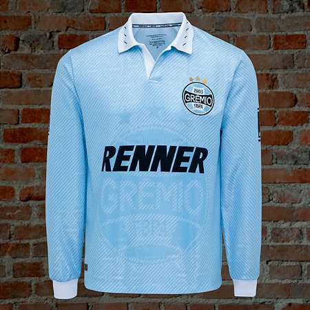 Camiseta Grêmio Libertadores 1995 Celeste Longa