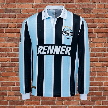 Camiseta Grêmio Libertadores 1995 Tricolor Longa