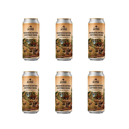 Cerveja Amber com Rapadura Bandeirantes Antônio Dias | Kit 6 Latas
