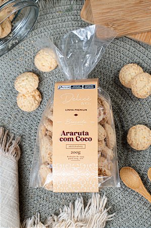 Biscoito Araruta com Coco Pct 200g