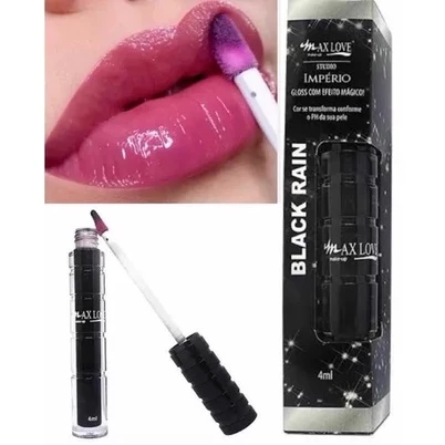 Gloss Mágico Labial Black Rain Max Love - Efeito Brilhante e Duradouro